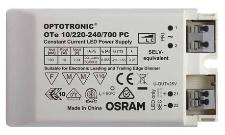 Osram LED-Treiber OTE 10/220-240/700 PC