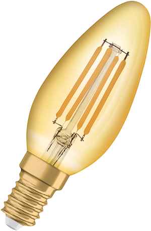 Osram LED-Lampe 1906LEDCB364,5W/825230VFILGDE14 / EEK: F