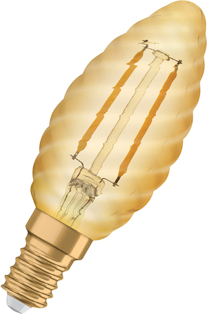 Osram LED-Lampe 1906LCBW12 1,5W/824230VFILGDE14 / EEK: G